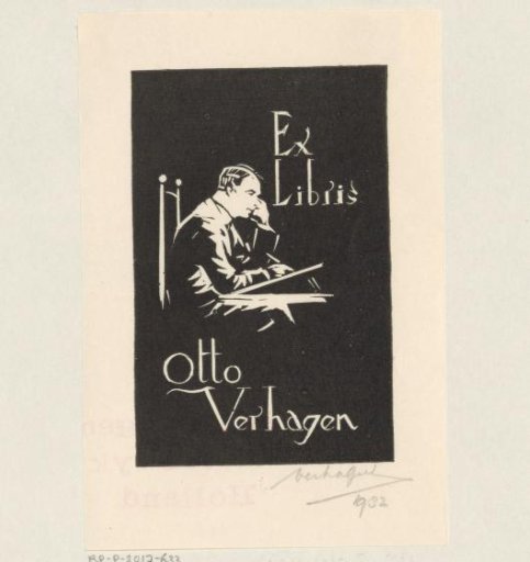 Ex libris of Otto Verhagen