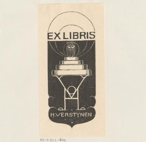 Ex libris of H. Verstijnen