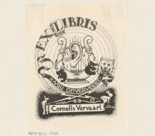 Ex libris of Cornelis Vervaart