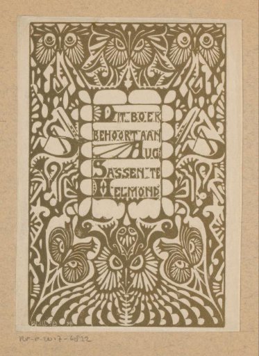 Ex libris of August Sassen