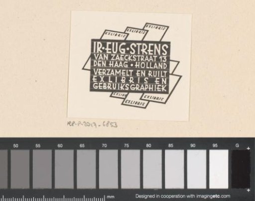 Ex libris of Eugène Strens