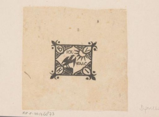 Ex libris of B.V.H.I.