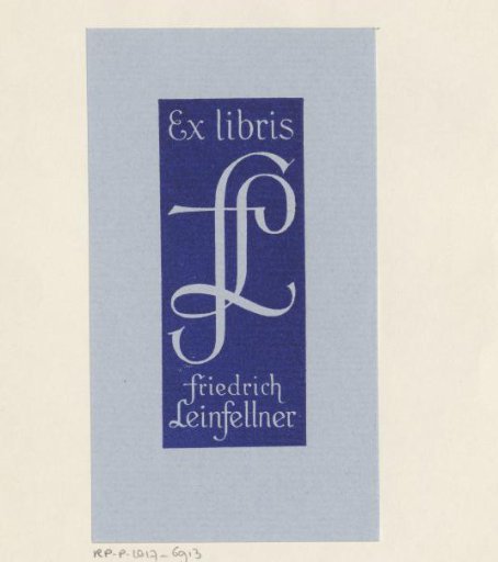 Ex libris of Friedrich Leinfellner