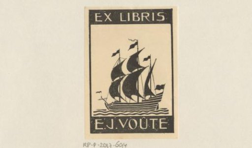 Ex libris of E.J. Voûte