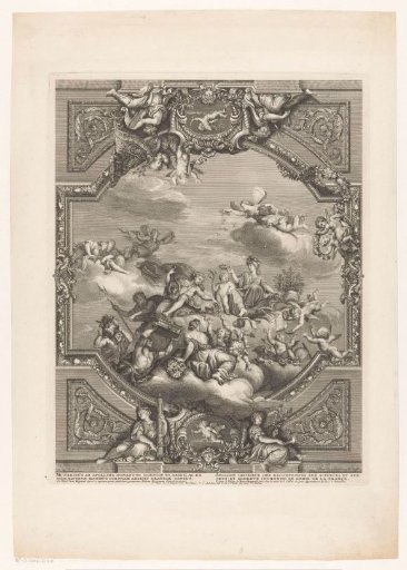 Apollo distributes rewards to the Arts and Sciences; Minerva crowns the genius of France