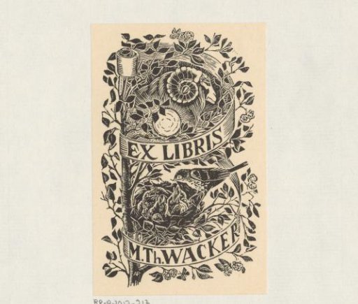 Ex libris of M.Th. Wacker