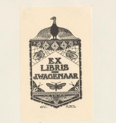 Ex libris of J. Wagenaar