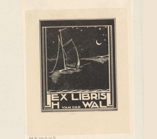 Ex libris of H. van der Wal