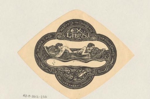 Ex libris of Ina Santhagens Waller