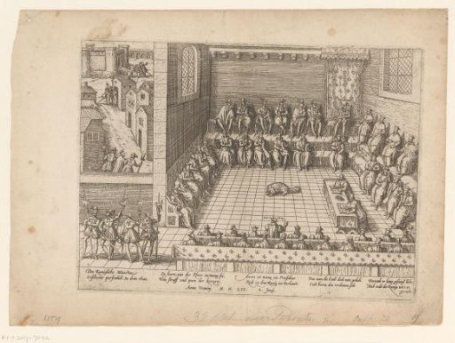 Anne du Bourg defends the Protestants in parliament, 1559
