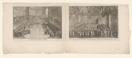 Coronation of the king in Reims / 'Lit de justice' by the young king Louis XIV in 1651