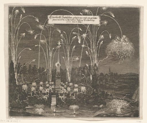 Fireworks at the Pleißenburg, 8 July 1667