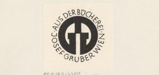 Ex libris of Josef Gruber