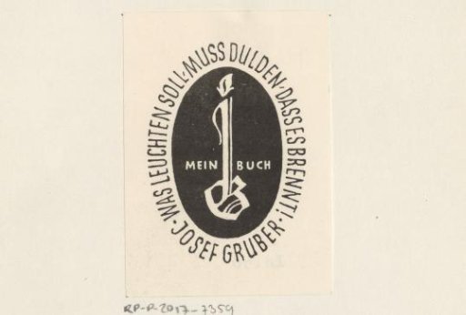 Ex libris of Josef Gruber