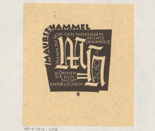 Ex libris of Mauriz Hammel