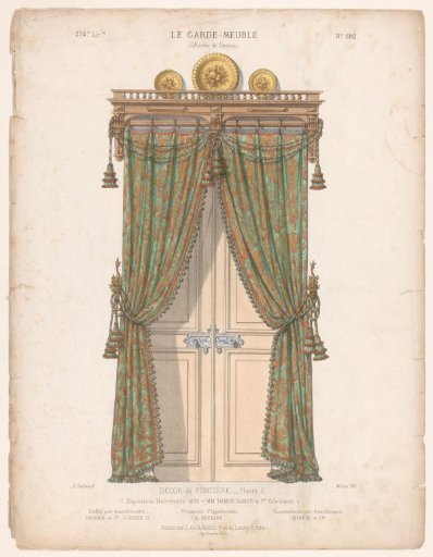 Door with Curtains