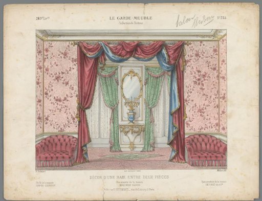 Passage with curtains