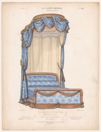 Bed with curtains