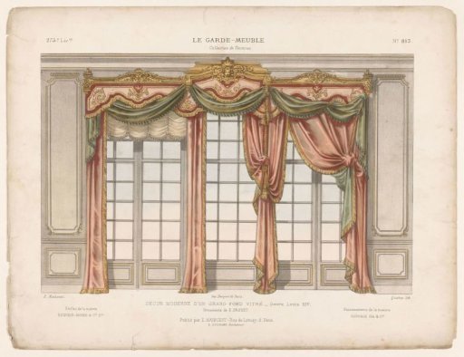 Windows with curtains