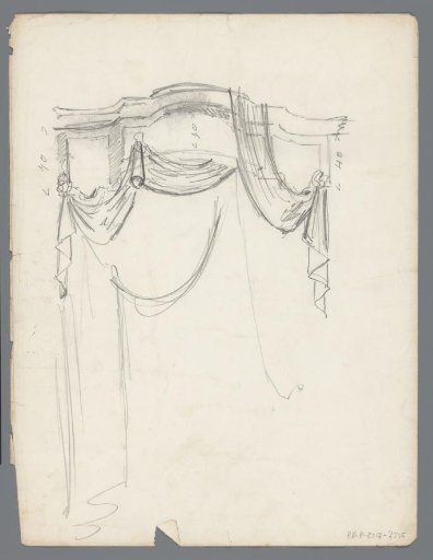 Draped curtains