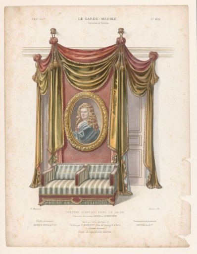 Curtain before the entrance to a salon