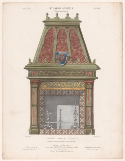 Fireplace with Gothic canopy
