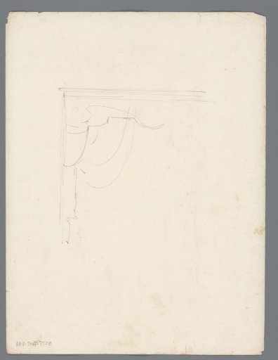 Part of a window with curtain