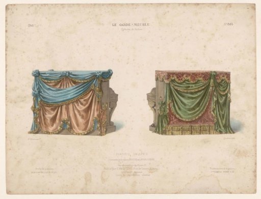 Two pianos with draperies