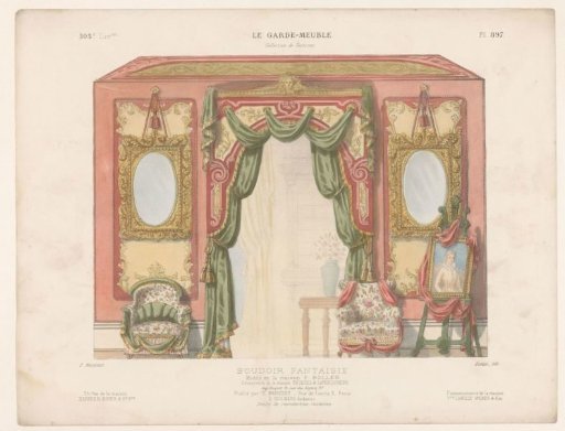 Boudoir with draperies