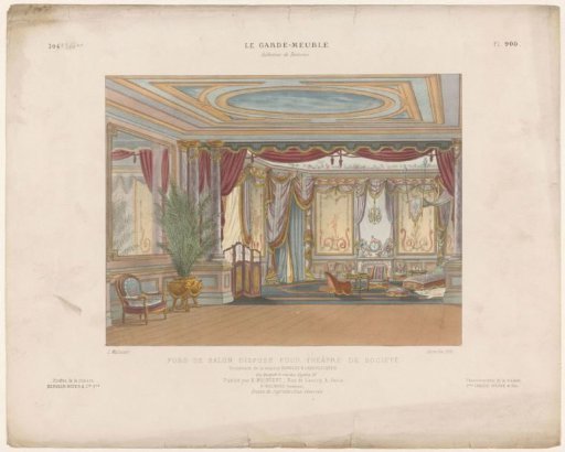 Theater room with curtains