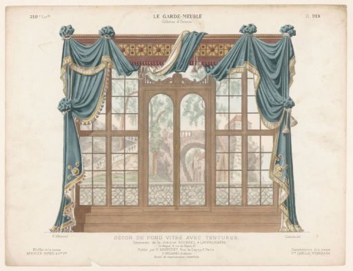Window arrangement with curtains