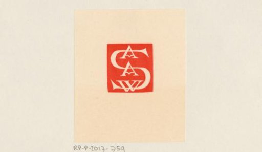 Ex libris of A.A.S.W.