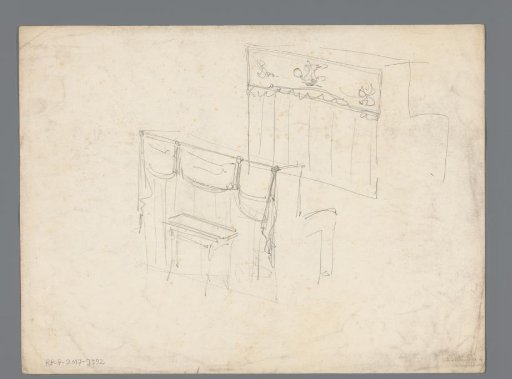 Two pianos with draperies