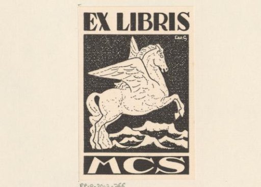 Ex libris of M.C.S.