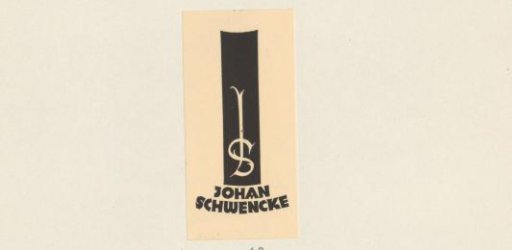 Ex libris of Johan Schwencke