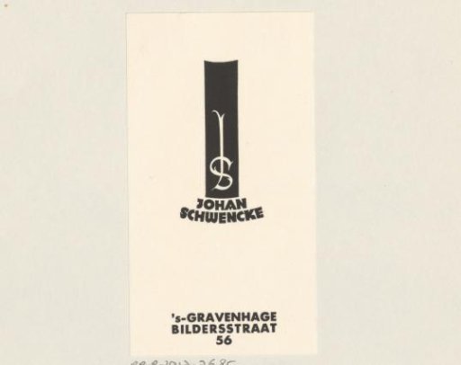 Ex libris of Johan Schwencke