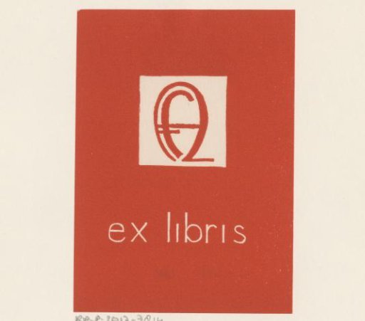 Ex libris of Franz Adler