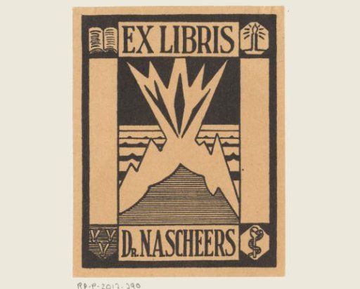 Ex libris of N.A. Scheers