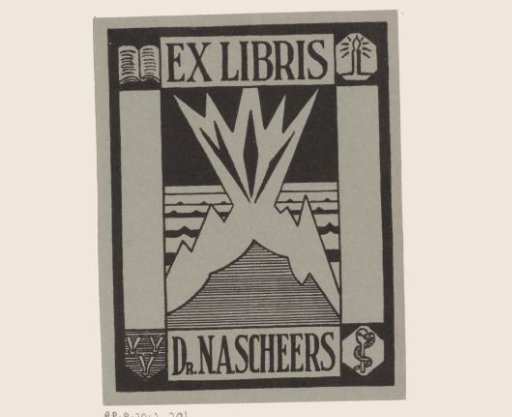 Ex libris of N.A. Scheers