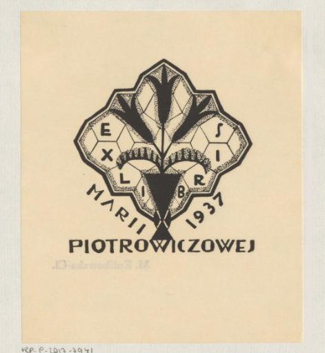 Ex libris of Maria Piotrowiczowa