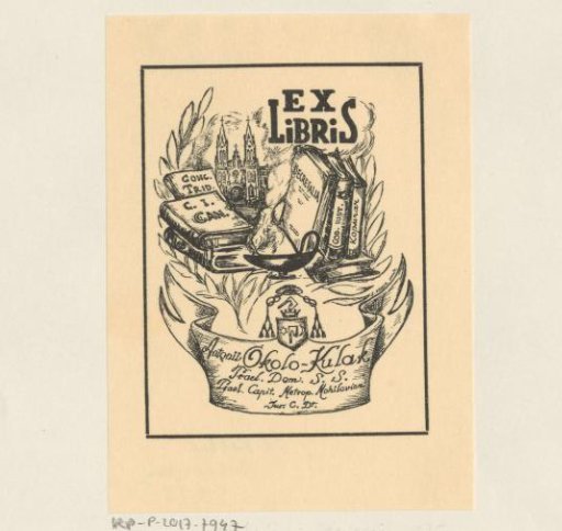 Ex libris of Antoni Okolo-Kulak