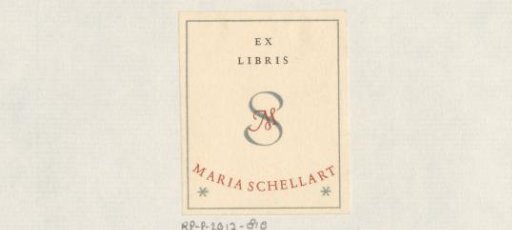 Ex libris of Maria Schellart