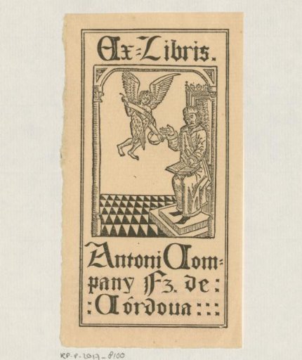 Ex libris of Antoni Company Fernandez