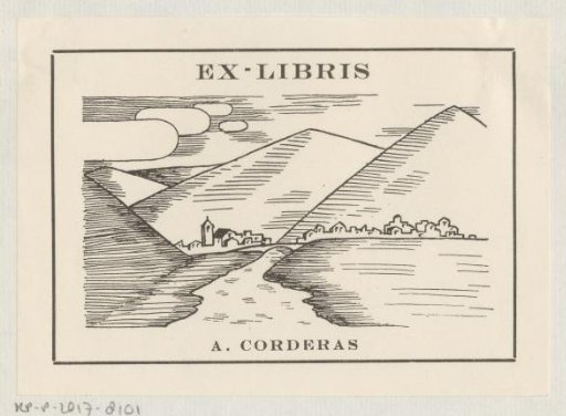 Ex libris of A. Corderas