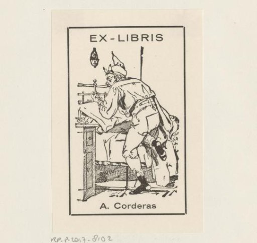 Ex libris of A. Corderas