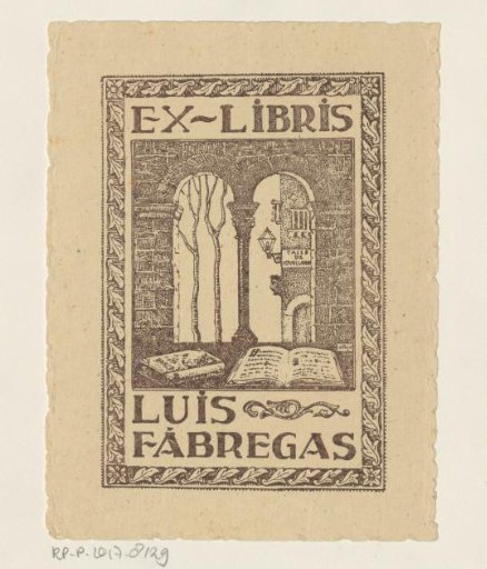 Ex libris of Luis Fábregas