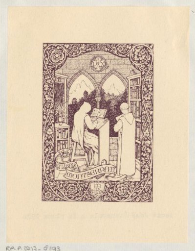Ex libris of the Monastery of Montserrat