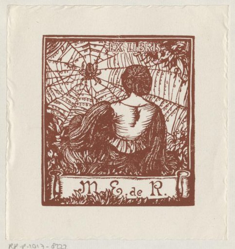 Ex libris of M.E. de R.