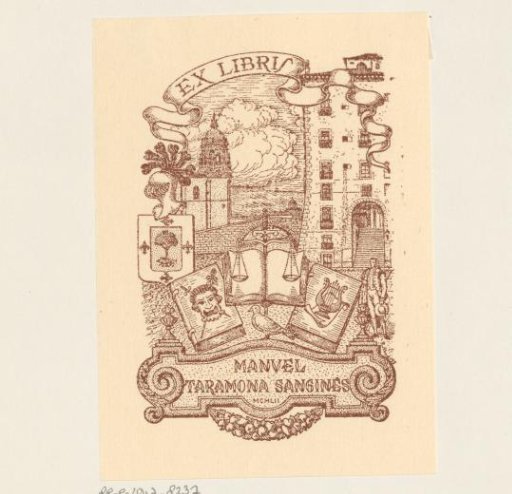 Ex libris of Manuel Taramona Sangines