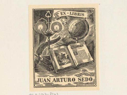 Ex libris of Juan Arturo Sedó